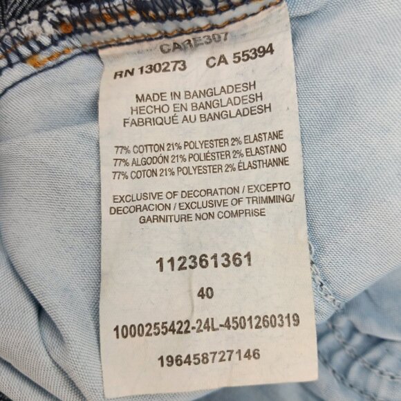 Lee Extreme Motion Mens Size 40 Shorts Blue Jean 10.5'' Inseam Regular Fit - Picture 8 of 11